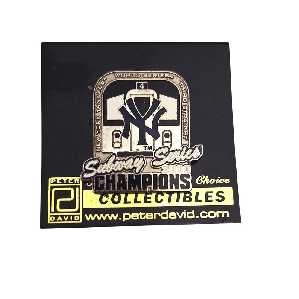 New York Yankees 2000 Subway Series World Series Champions Pin Peter David MLB